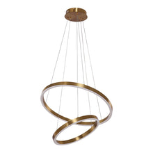 Lade das Bild in den Galerie-Viewer, Hängende Lampe mit 2 Ringen Neo Kupfer Gold