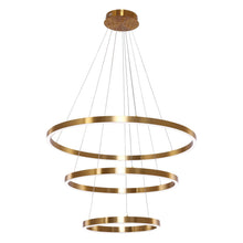 Lade das Bild in den Galerie-Viewer, Hängende Lampe mit 3 Ringen Neo Kupfer Gold