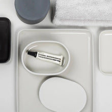 Lade das Bild in den Galerie-Viewer, rechteckiges Tablett in edlem dark grey oder beige