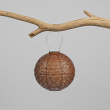 Lade das Bild in den Galerie-Viewer, LED Laterne Ikat Rund - 30 cm - Kupfer
