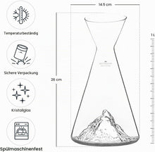 Lade das Bild in den Galerie-Viewer, Berge Wasserkaraffe mit topographischem Design