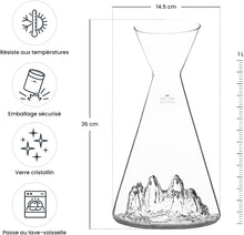 Lade das Bild in den Galerie-Viewer, Berge Wasserkaraffe mit topographischem Design
