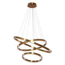 Lade das Bild in den Galerie-Viewer, Hängende Lampe mit 3 Ringen Neo Kupfer Gold