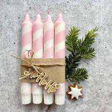 Lade das Bild in den Galerie-Viewer, Dip Dye Kerzen | Swirl rosa | 4er Set
