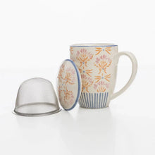 Lade das Bild in den Galerie-Viewer, Teekanne und Teetasse RETROFLORIA