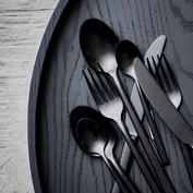 Lade das Bild in den Galerie-Viewer, Besteck Set PURE - 24 Teile schwarz