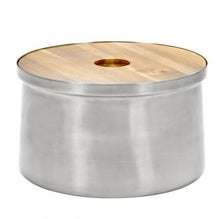 Lade das Bild in den Galerie-Viewer, Eiskühler aus mattpoliertem Edelstahl und hölzernem Deckel - Serax