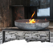 Lade das Bild in den Galerie-Viewer, Feuerschale mit Bank - aus Stahl von Raumgestalt