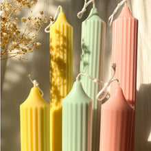 Lade das Bild in den Galerie-Viewer, Tower Candle Stabkerze gerippt - Niki Candle