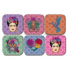 Lade das Bild in den Galerie-Viewer, Frida Kahlo Untersetzer 6er Set - Escapulario
