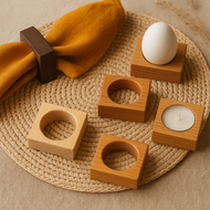 Holzringe für viele Fälle - Set mit 6 Ringen