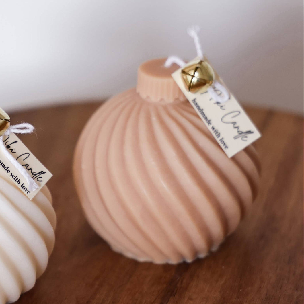 Kerze Weihnachtskugel Swirl