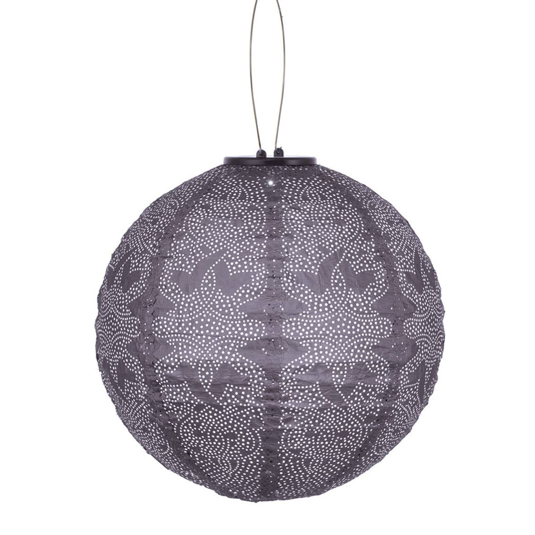 LED  Solar Laterne - Marrakesh Rund - 30cm - Lila