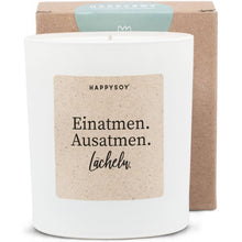Lade das Bild in den Galerie-Viewer, Duftkerze | Einatmen. Ausatmen. Lächeln.
