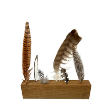 Lade das Bild in den Galerie-Viewer, Holzständer auf dem sich Federn von verschiedenen Tierarten befinden
