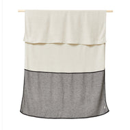 Aymara Plaid Rib Creme - Tagesdecke aus feinster Alpakawolle